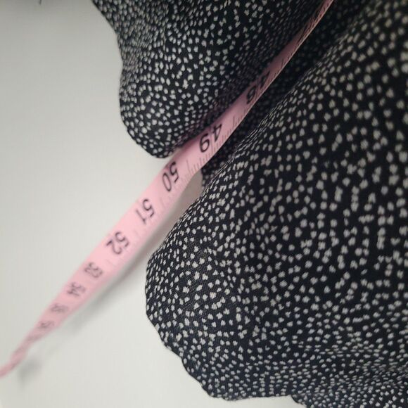 H&M black polka-dot ruffle long sleep modest trad wife maxi dress size 10 NWT - Picture 8 of 8